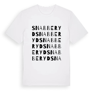 Snabberyd ordlek t-shirt – ekologisk bomull t-shirt från Pinshirt