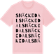 Pink Cotton t-shirt med Snäckedal ordlek t-shirt