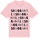 Pink Cotton t-shirt med Snaggamåla ordlek t-shirt