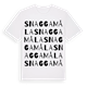 White t-shirt med Snaggamåla ordlek t-shirt