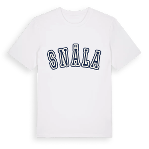 Snäla college t-shirt – ekologisk bomull t-shirt från Pinshirt