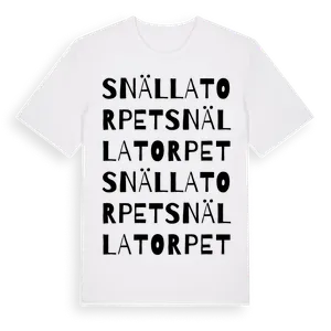 Snällatorpet ordlek t-shirt – ekologisk bomull t-shirt från Pinshirt
