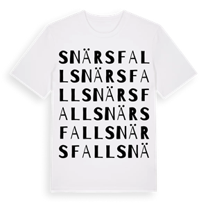 Snärsfall ordlek t-shirt – ekologisk bomull t-shirt från Pinshirt