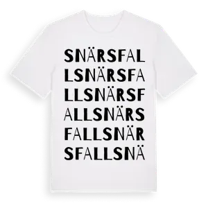 Snärsfall ordlek t-shirt – ekologisk bomull t-shirt från Pinshirt