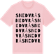 Pink Cotton t-shirt med Snedvrå ordlek t-shirt