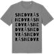 Mid Heather Gray t-shirt med Snedvrå ordlek t-shirt