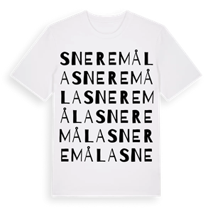 Sneremåla ordlek t-shirt – ekologisk bomull t-shirt från Pinshirt