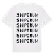 White t-shirt med Sniperum ordlek t-shirt