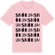 Pink Cotton t-shirt med Snörum ordlek t-shirt