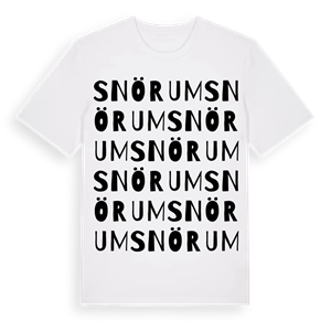 Snörum ordlek t-shirt – ekologisk bomull t-shirt från Pinshirt