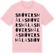 Pink Cotton t-shirt med Snöversmåla ordlek t-shirt