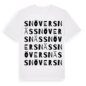 Snöversnäs ordlek t-shirt – ekologisk bomull t-shirt från Pinshirt