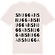 Vintage White t-shirt med Snuggan ordlek t-shirt