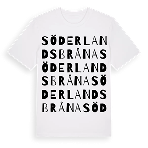 Söderlandsbråna ordlek t-shirt – ekologisk bomull t-shirt från Pinshirt