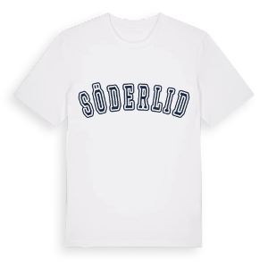 Söderlid college t-shirt – ekologisk bomull t-shirt från Pinshirt