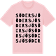Pink Cotton t-shirt med Södersjö ordlek t-shirt