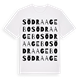 White t-shirt med Södra Agebo ordlek t-shirt