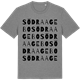 Mid Heather Gray t-shirt med Södra Agebo ordlek t-shirt