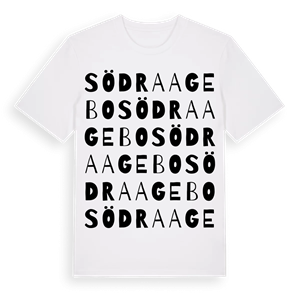 Södra Agebo ordlek t-shirt – ekologisk bomull t-shirt från Pinshirt