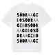 White t-shirt med Södra Agebo ordlek t-shirt