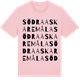 Pink Cotton t-shirt med Södra Askaremåla ordlek t-shirt