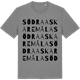 Mid Heather Gray t-shirt med Södra Askaremåla ordlek t-shirt