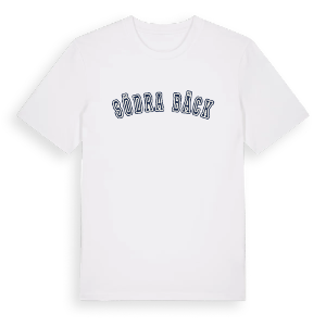 Södra Bäck college t-shirt – ekologisk bomull t-shirt från Pinshirt