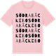 Pink Cotton t-shirt med Södra Bäckebo ordlek t-shirt