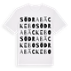 White t-shirt med Södra Bäckebo ordlek t-shirt