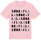 Pink Cotton t-shirt med Södra Flaka ordlek t-shirt