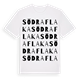 White t-shirt med Södra Flaka ordlek t-shirt