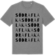 Mid Heather Gray t-shirt med Södra Flaka ordlek t-shirt