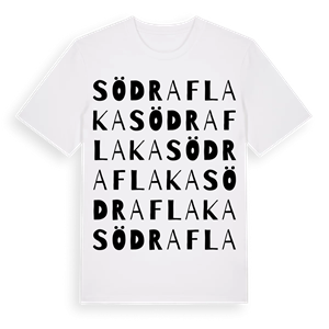 Södra Flaka ordlek t-shirt – ekologisk bomull t-shirt från Pinshirt