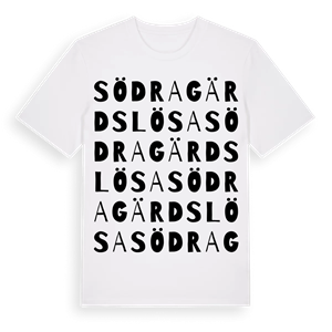 Södra Gärdslösa ordlek t-shirt – ekologisk bomull t-shirt från Pinshirt