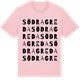 Pink Cotton t-shirt med Södra Greda ordlek t-shirt
