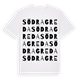 White t-shirt med Södra Greda ordlek t-shirt