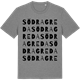 Mid Heather Gray t-shirt med Södra Greda ordlek t-shirt