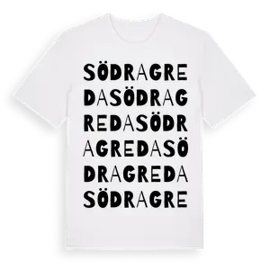 Södra Greda ordlek t-shirt – ekologisk bomull t-shirt från Pinshirt