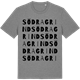 Mid Heather Gray t-shirt med Södra Grind ordlek t-shirt