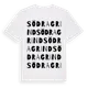 White t-shirt med Södra Grind ordlek t-shirt
