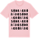 Pink Cotton t-shirt med Södra Grönäng ordlek t-shirt