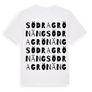 Södra Grönäng ordlek t-shirt – ekologisk bomull t-shirt från Pinshirt