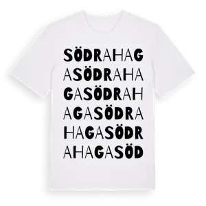 Södra Haga ordlek t-shirt – ekologisk bomull t-shirt från Pinshirt