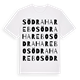 White t-shirt med Södra Harebo ordlek t-shirt