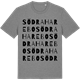 Mid Heather Gray t-shirt med Södra Harebo ordlek t-shirt