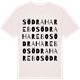 Vintage White t-shirt med Södra Harebo ordlek t-shirt
