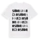 White t-shirt med Södra Harebo ordlek t-shirt