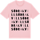 Pink Cotton t-shirt med Södra Kvill ordlek t-shirt