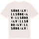 Vintage White t-shirt med Södra Kvill ordlek t-shirt