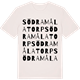 Vintage White t-shirt med Södra Målatorp ordlek t-shirt